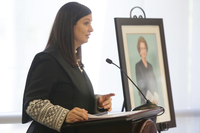 La Jueza Presidenta del Tribunal Supremo de Puerto Rico, Hon. Maite D. Oronoz Rodríguez, destacó el legado de Miriam Naveira Merly.