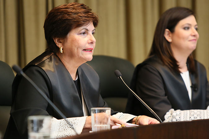 La Juez Asociada, Hon. Anabelle Rodríguez Rodríguez, tuvo palabras de elogio para el Juez Asociado Colón Pérez.